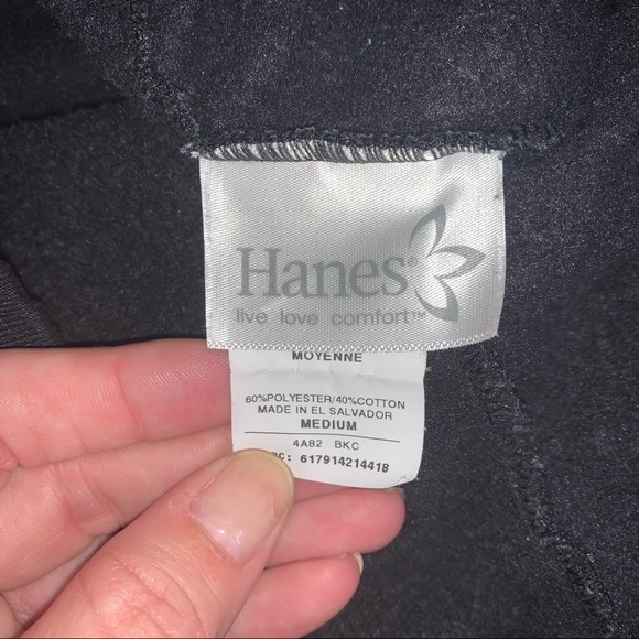 Hanes Black Sweat Pant Joggers size M - Picture 8 of 9